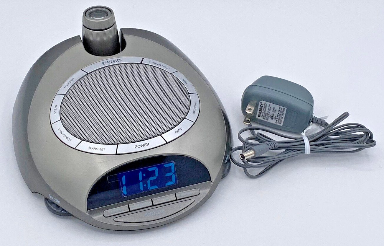 HoMedics SS-4500 SoundSpa Time Projection Clock Radio AM/FM w/6 Nature Sounds