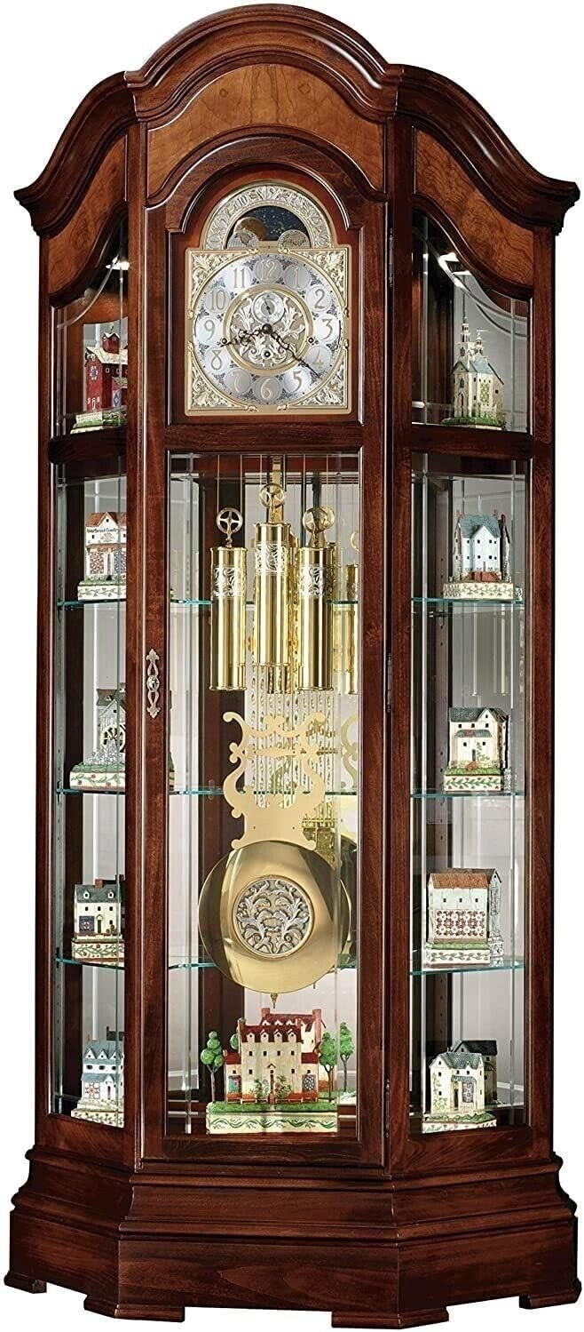 Howard Miller Majestic II Floor Clock 610939 Large Curio Cabinet Decor Timepiece