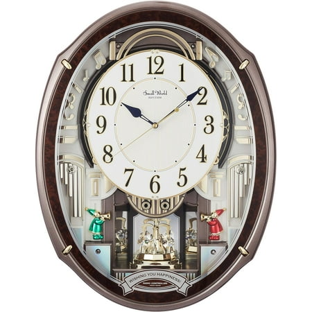 HYUN Atomic from young Wall Clock Analog sumo-ruwa-rudoarudyi 48 Songs Melody (Kids Fairy Tale Melodies) Brown (Wood Grain Finish) Small World 4mn545rh23