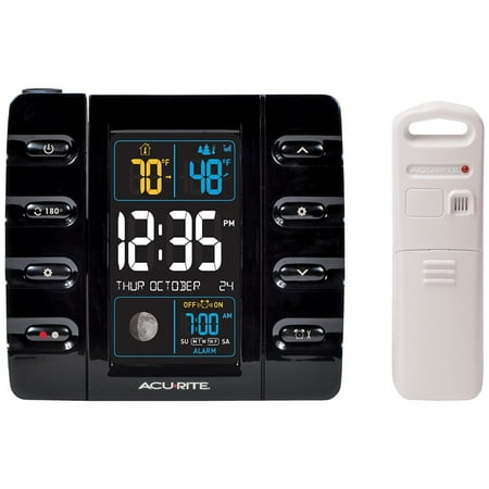 Intelli-Time Projection Clock with Outdoor Temperature and USB Charger