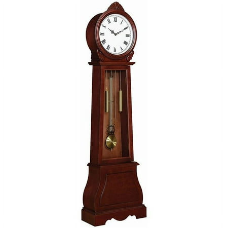 Kingfisher Lane Contemporary Grandfather Clock in Reddish Brown