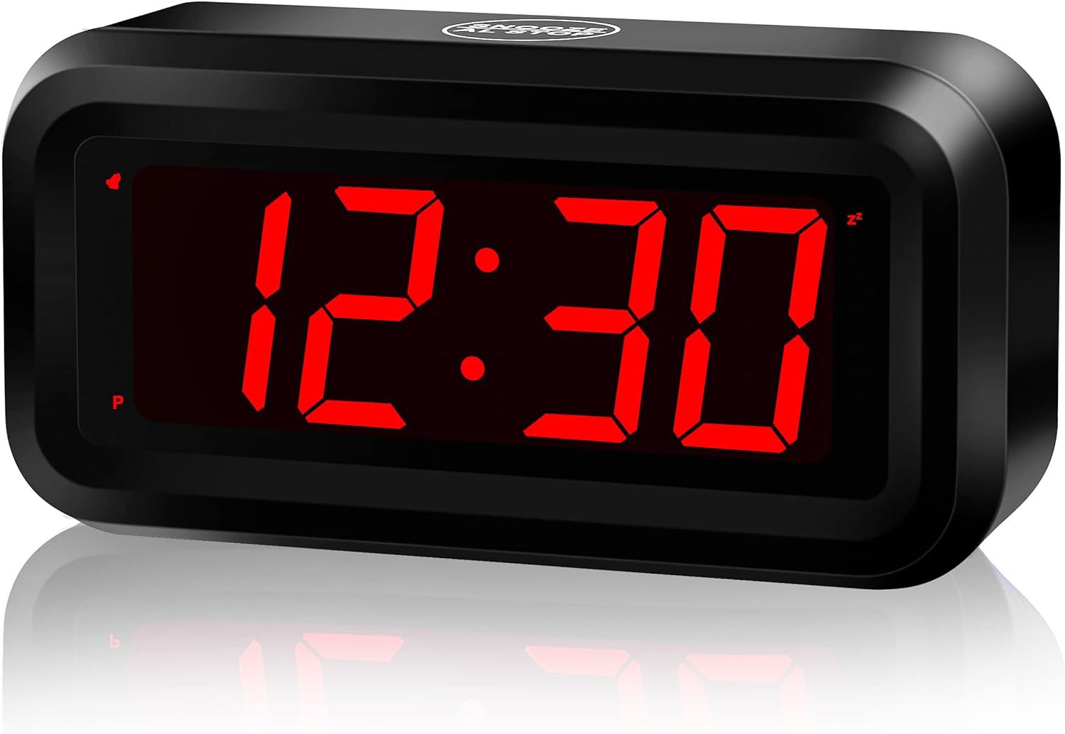 KWANWA Alarm Clock, LED Digital Clock, Small Wall Clock, Battery Operated, Dim