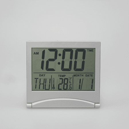 Large Atomic Wall Clock with Auto Backlight, Calendar, Temperature, and Humidity - Batteries Included