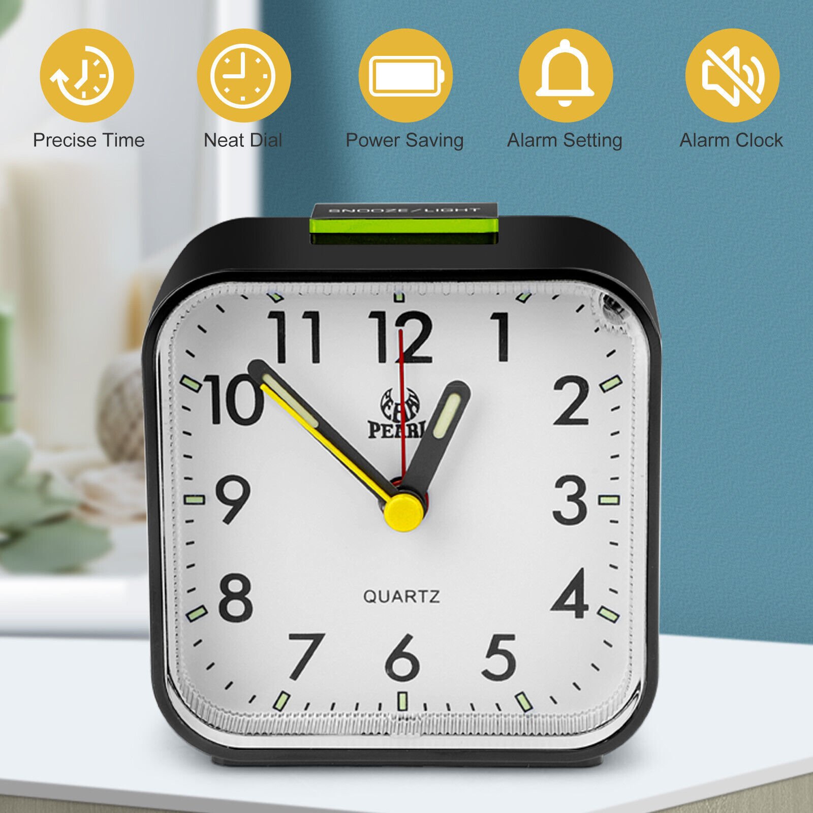 LED Battery Operated Snooze Alarm Clocks Backlight Desk Bedside Table Home Decor