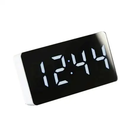 LED Car Alarm Clock Clock Changed Small Clock Plastic Material Small Clock for Car Bedrooms Wall Travel