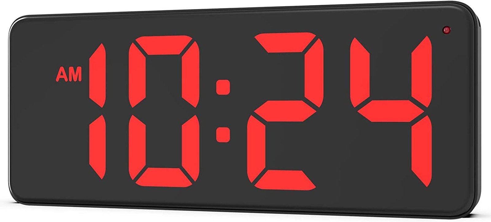 LED Digital Wall Clock with Large Display Big Digits Anti-Reflective Surface, 12