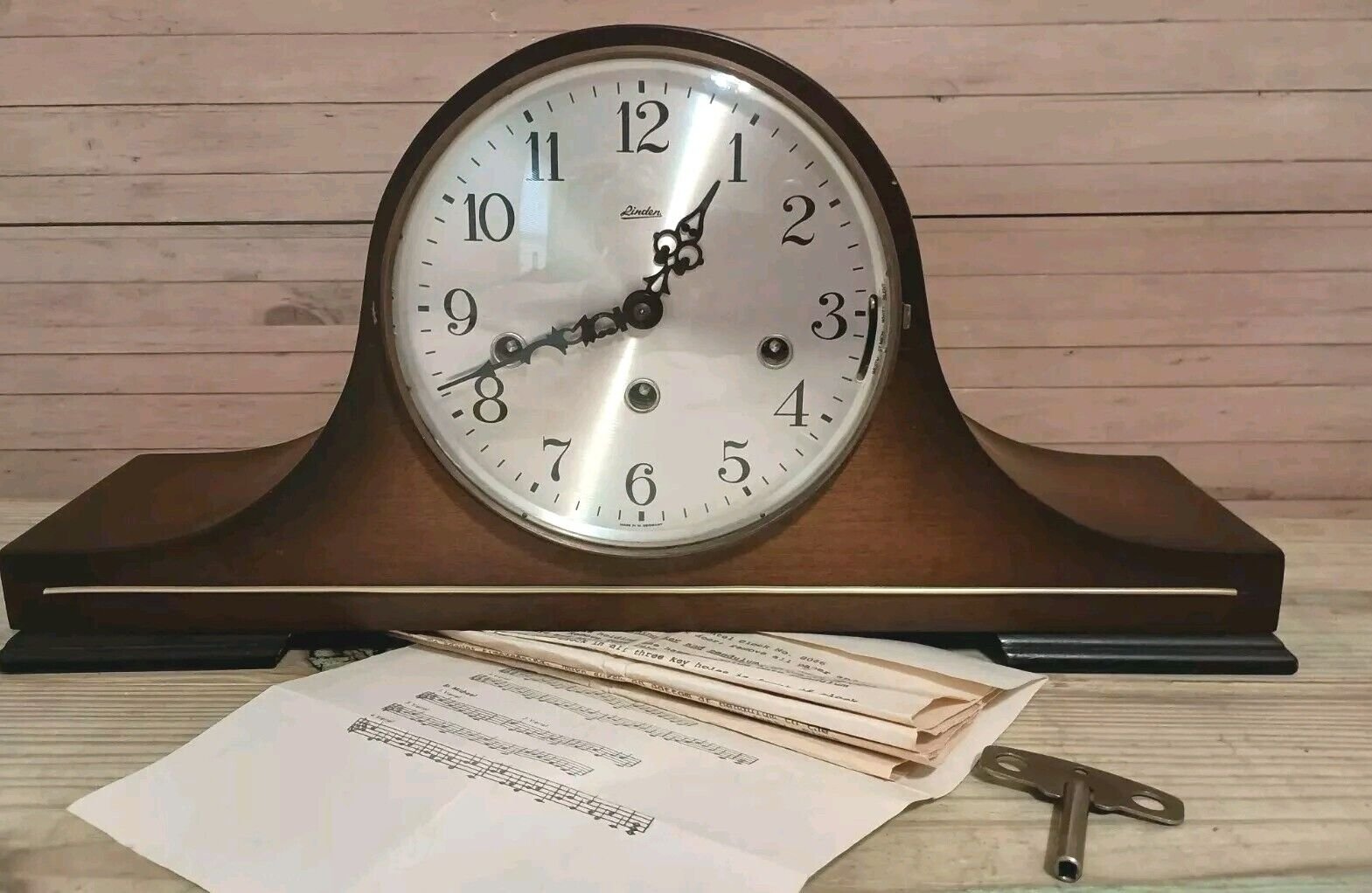Linden Triple Chime Mantle Clock For Repair.