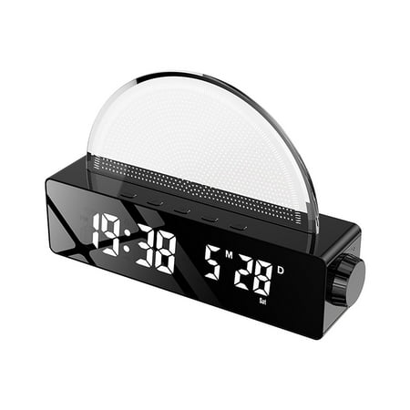 MagicXflow Pixel Art Digital Clock,LED Large Display Smart Clock,Smart Clock for Desk, Programmable Pixel Art Display Fun Text and Digital Clock, Gaming Accessories for Desk