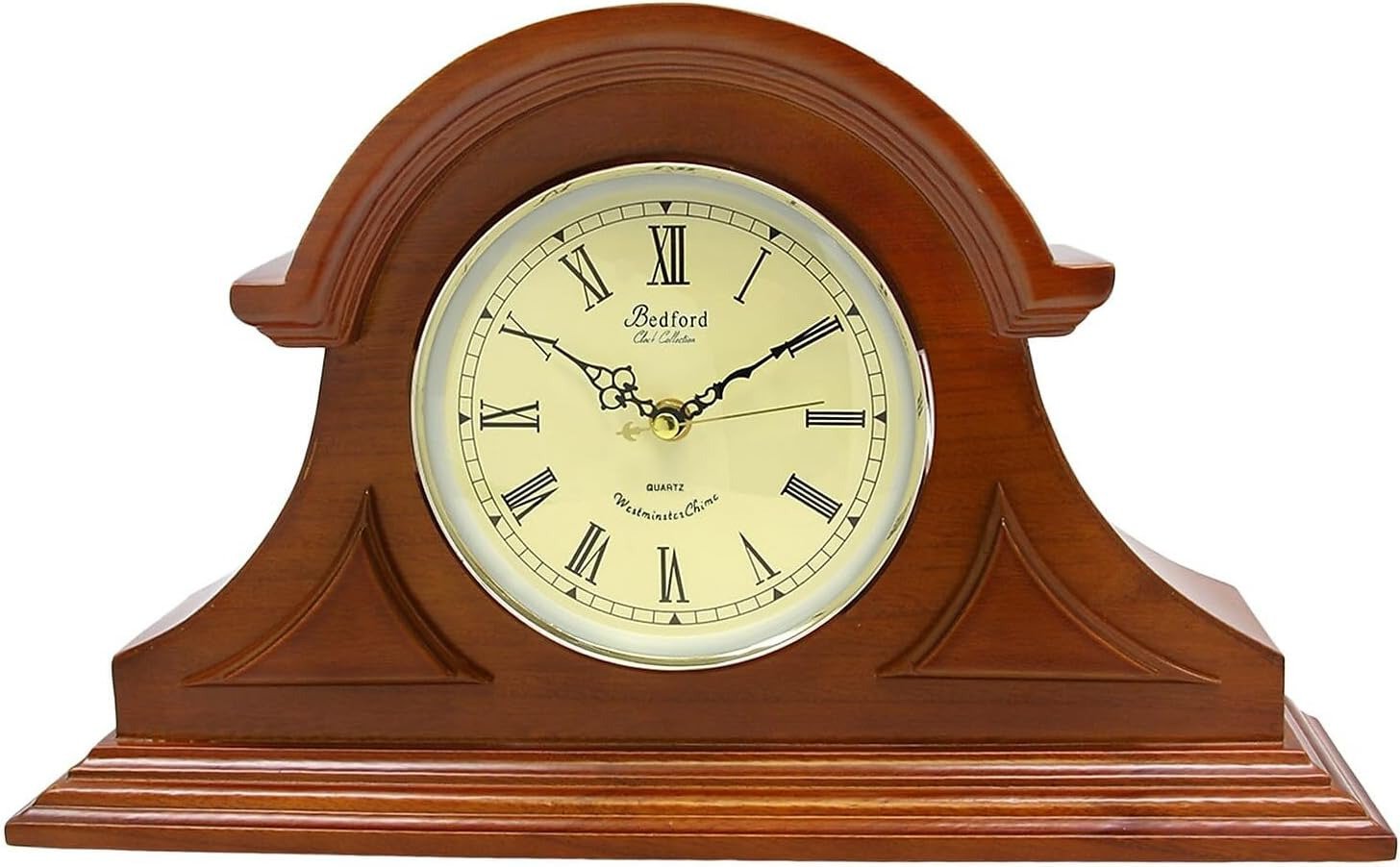 Mahogany Cherry Mantel Clock with Chimes