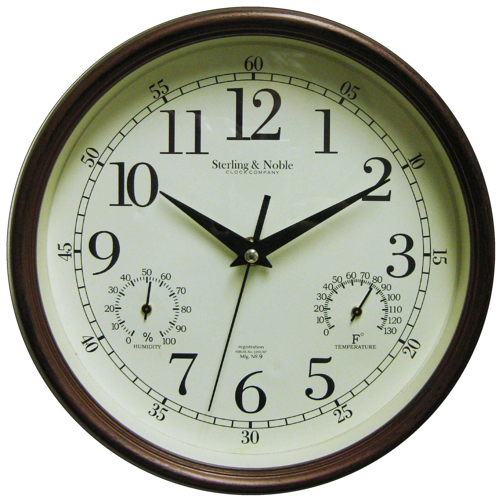 Mainstays 8.75" Antique Bronze Round Arabic Analog Wall Clock