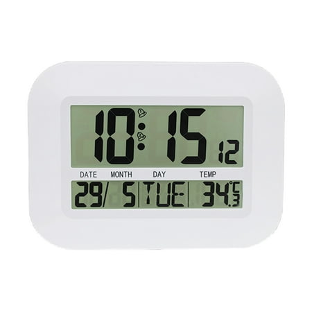 MANNYA Retro Desktop Led Square Alarm Clock Electronic Control Nordic Style Clock