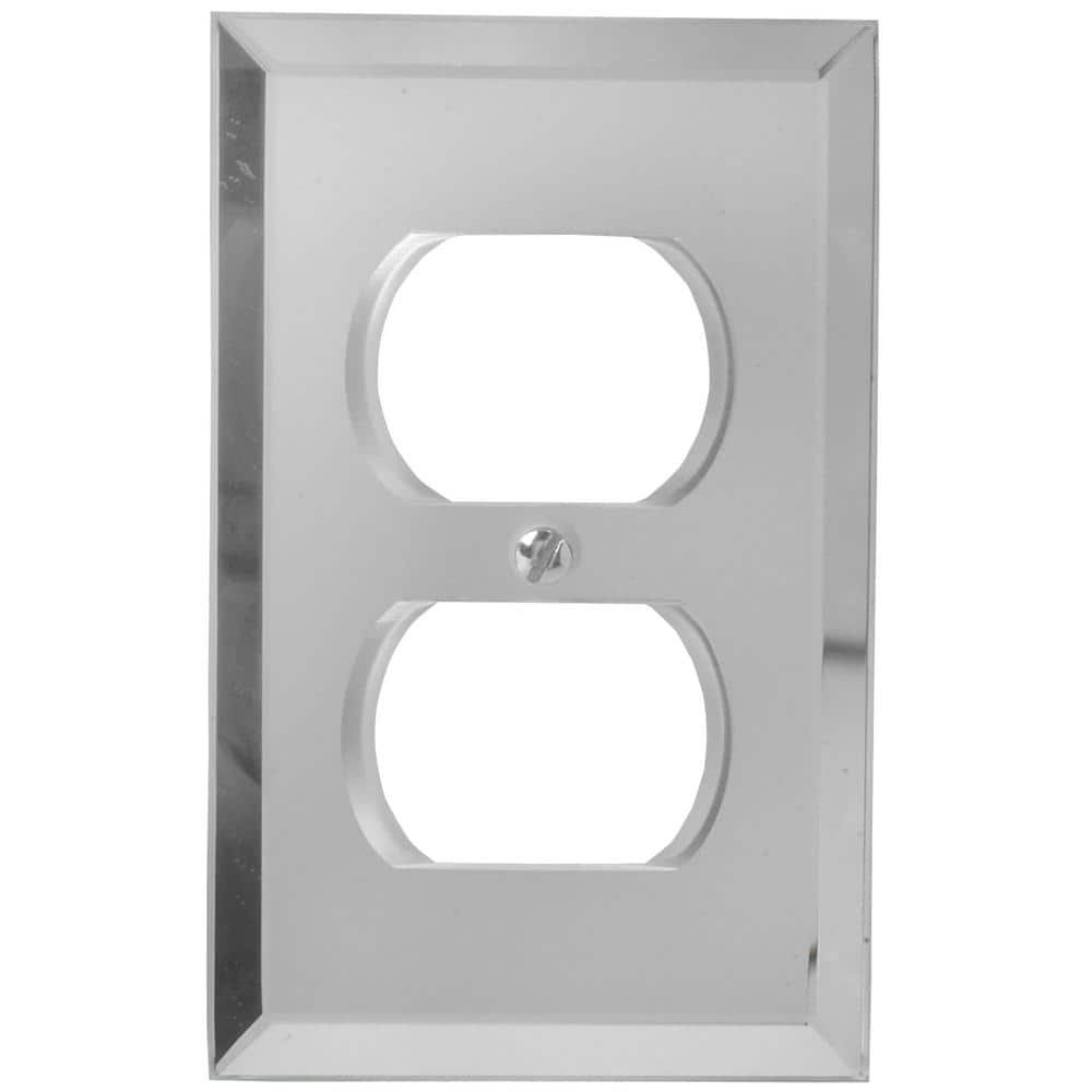 Mirror Clear Acrylic 1-Gang Duplex Outlet Wall Plate