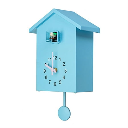 Modern Cuckoo Wall Clock Fashion Creative Pendulum Clocks Bird House Battery Powered Cuckoo Wall Clock