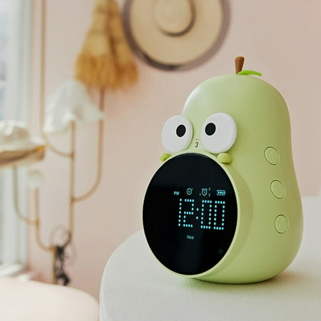 Mrmaere Funny Expression Alarm Clock Cartoons Voice Chime Electronic Children's Wake Up Yali Alarm Clock Snooze Alarm Clock Countdown Green