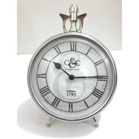 Nautical Designer Chrome nickel desk clock Nautical Table Clock 6 