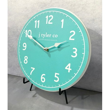 New Traditional Aqua Wall Clock | Beautiful Color, Silent Mechanism, Made in USA