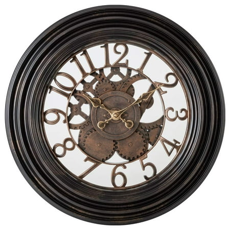 Pacific Bay Dortmund 20 Brown Ornate Wall Clock - Analog