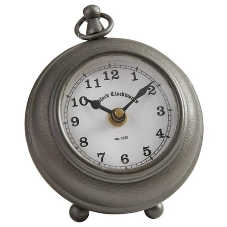 Park Designs Antique Pewter Desk Clock