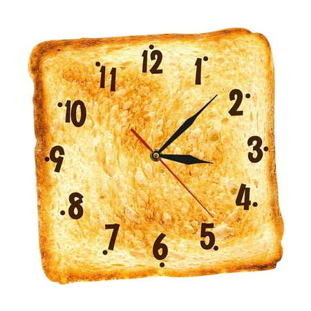 Realistic Toasted Bread Wall Clock 12 inch Decoration Home Decor for Kitchen