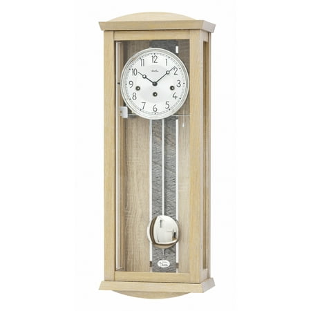 Regulator wall clock with aluminium dial, 14 day running time from AMS