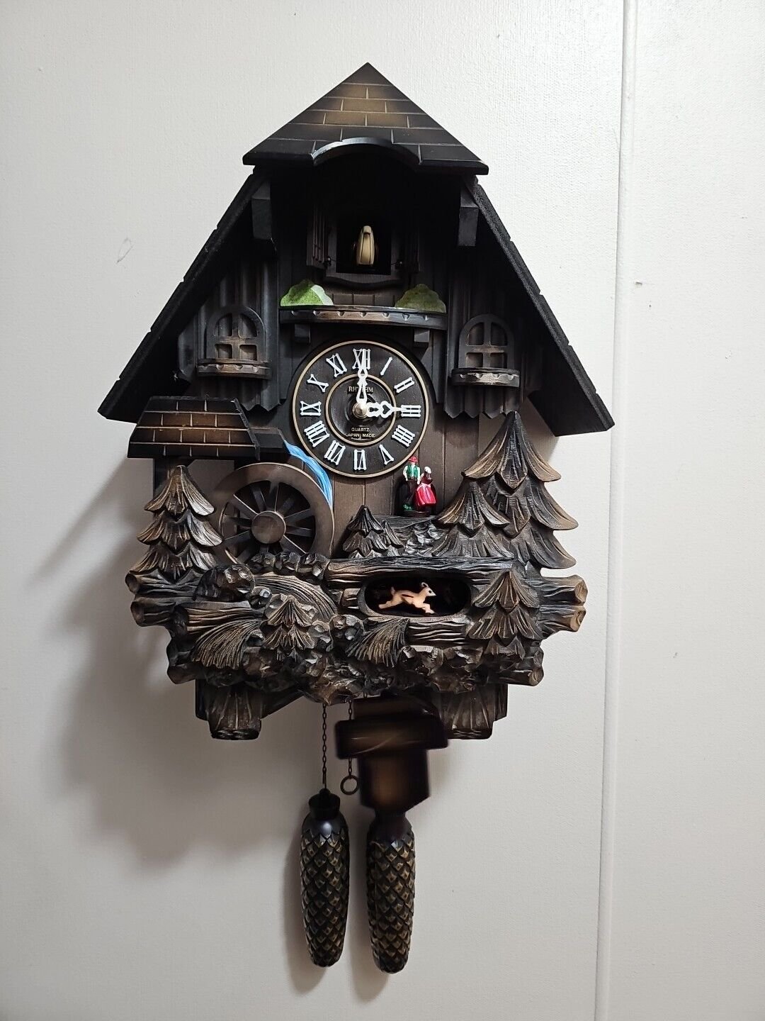 Rhythm Cuckoo Clock Perfect Working- Quartz Movement - Battery with Bell Music