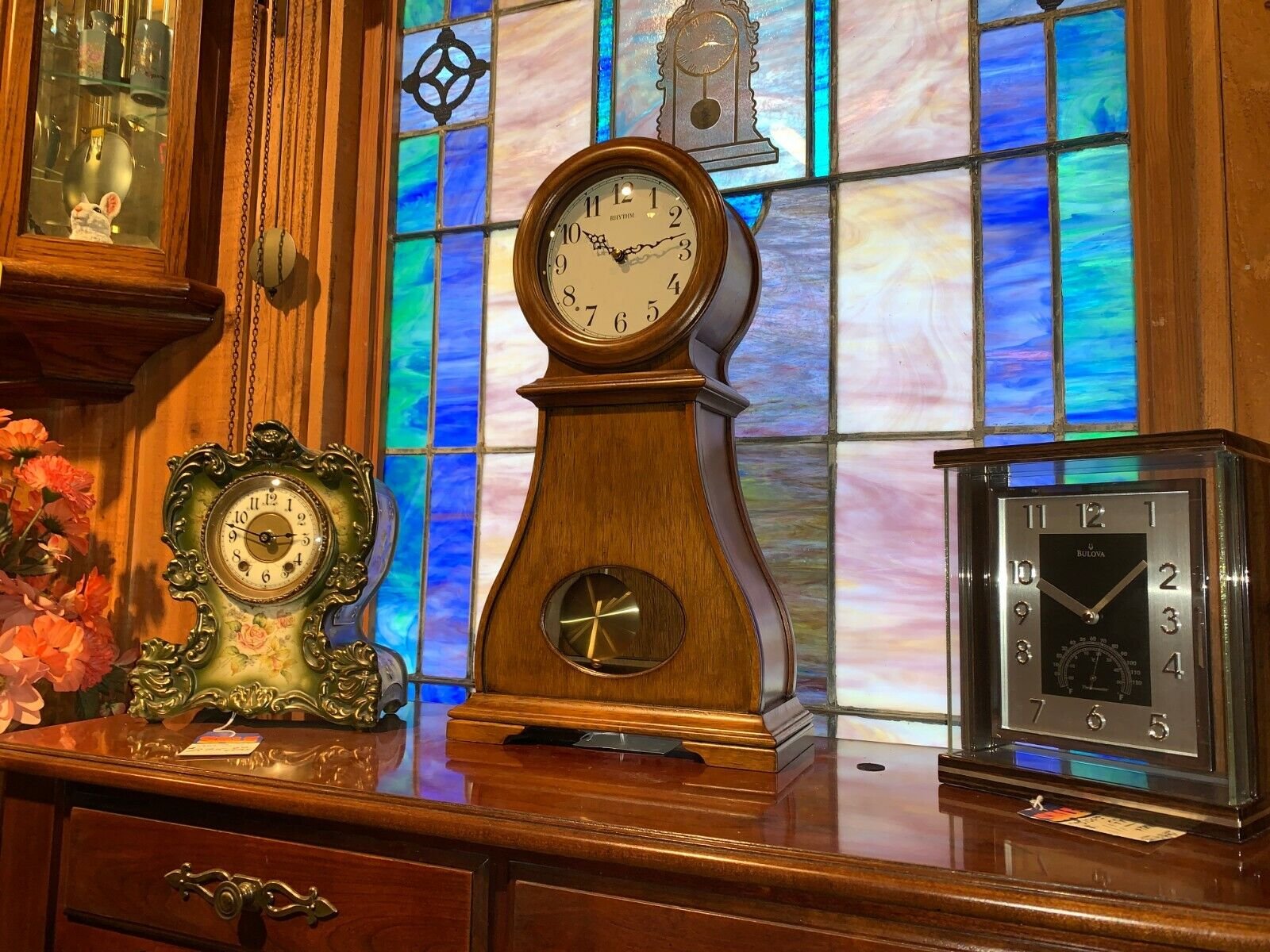 Rhythm MANOR CRJ750-UR06 Special Pendulum Musical Mantel Clock 18 Melodies