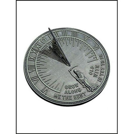 Rome Cast Iron Father Time Sundial, Verdigris, 11.125 dia.