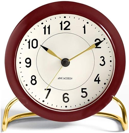 Rosendahl Watch Aj Table Clock Station Red Arne Jacobsen, Abs Plastic, Glass