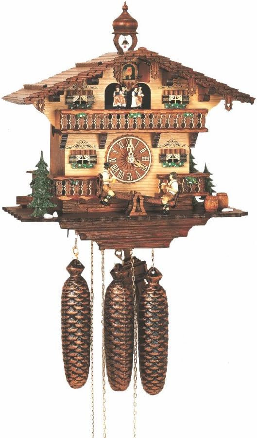 Schneider 13 Musical Chalet Cuckoo Clock with Beer Drinkers