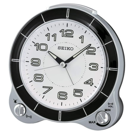 Seiko Akiko Alarm Clock w. Beep/Bell Alarm, Quartz, Analog, QHK031SLH