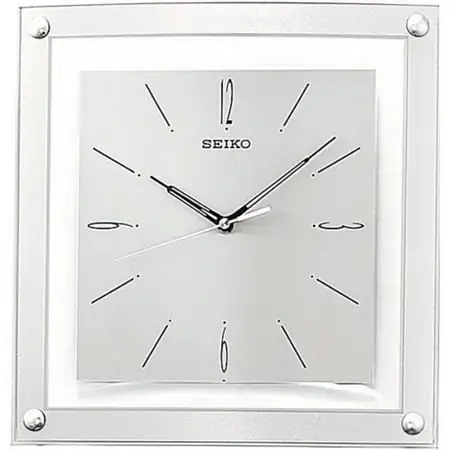 Seiko Silver Quiet Sweep 12.25 Inch Wall Clock