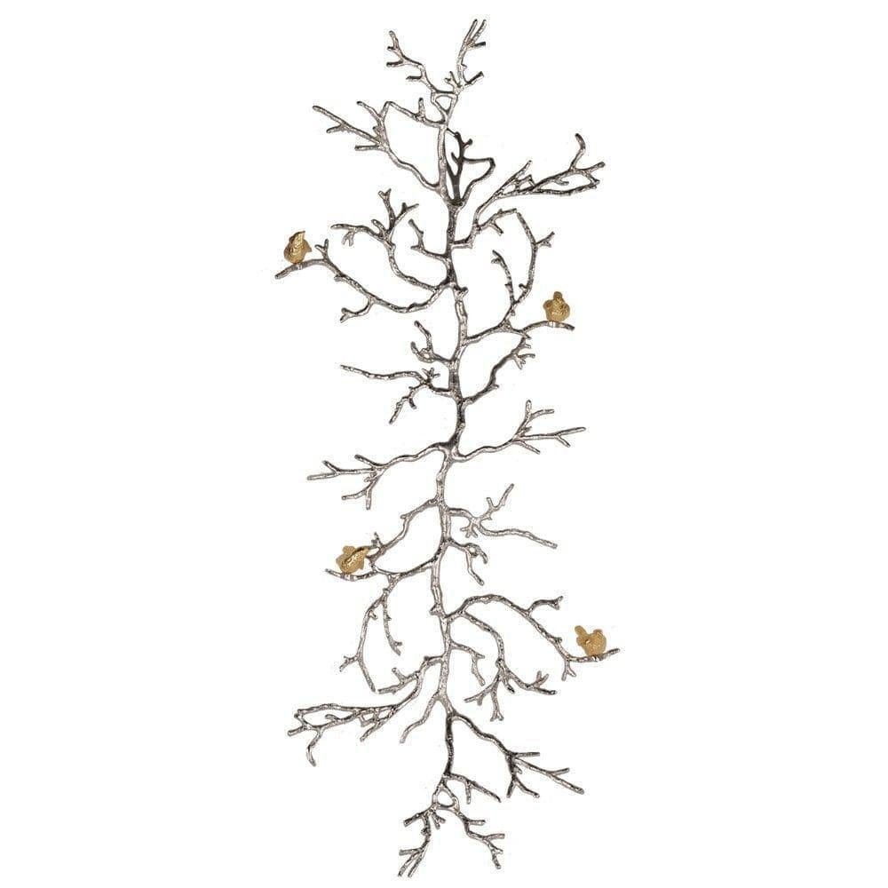 Silver Aluminum Branch Wall Sculpture