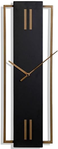 Slim Time - Mid Century Metal Wall Clock - 8in w X 24in ht X 1in d