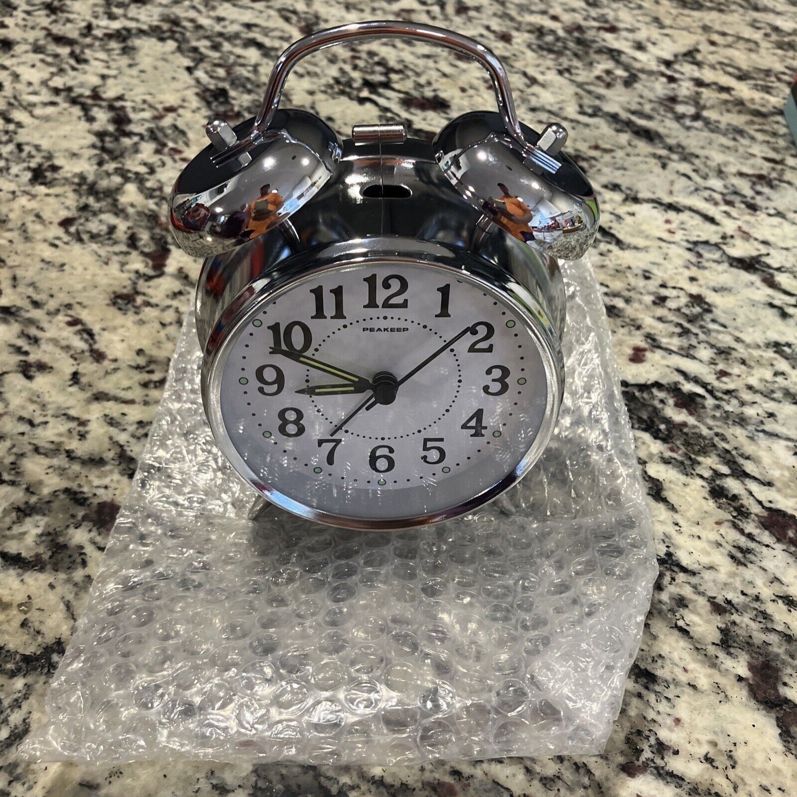 Stainless Steel twin bell alarm clock