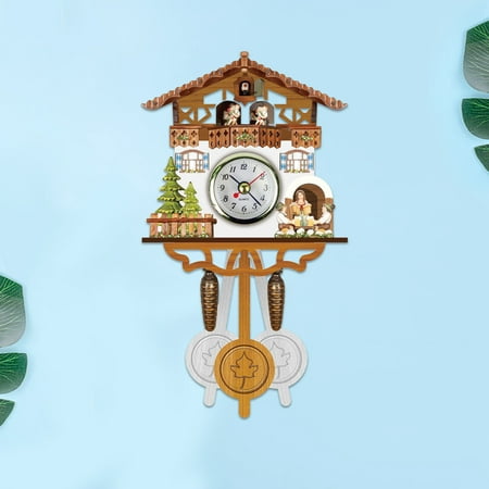 Taylongift Christmas Valentine's Day Cuckoo Cuckoo Wall Clock Chime Alarm Clock Retro Clock Wooden Living Room Clock