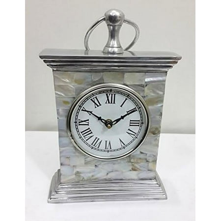 THOR INSTRUMENTS Maritime Chrome Desk Clock Nautical Table Clock 4 Diameter Rustic Vintage Home Decor Gifts