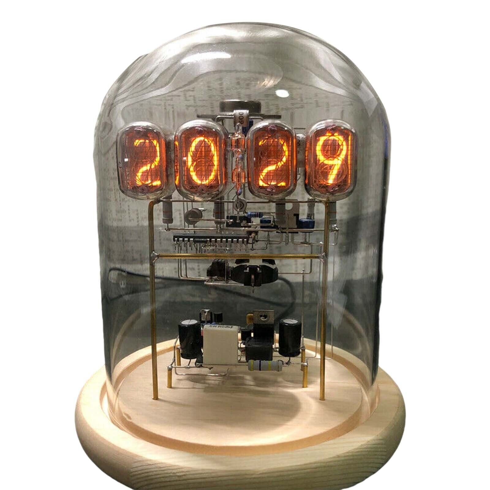 Vintage Classic IN-12 Nixie Tube Clock Kit DIY/Round Glass Case/UnassembledJJ