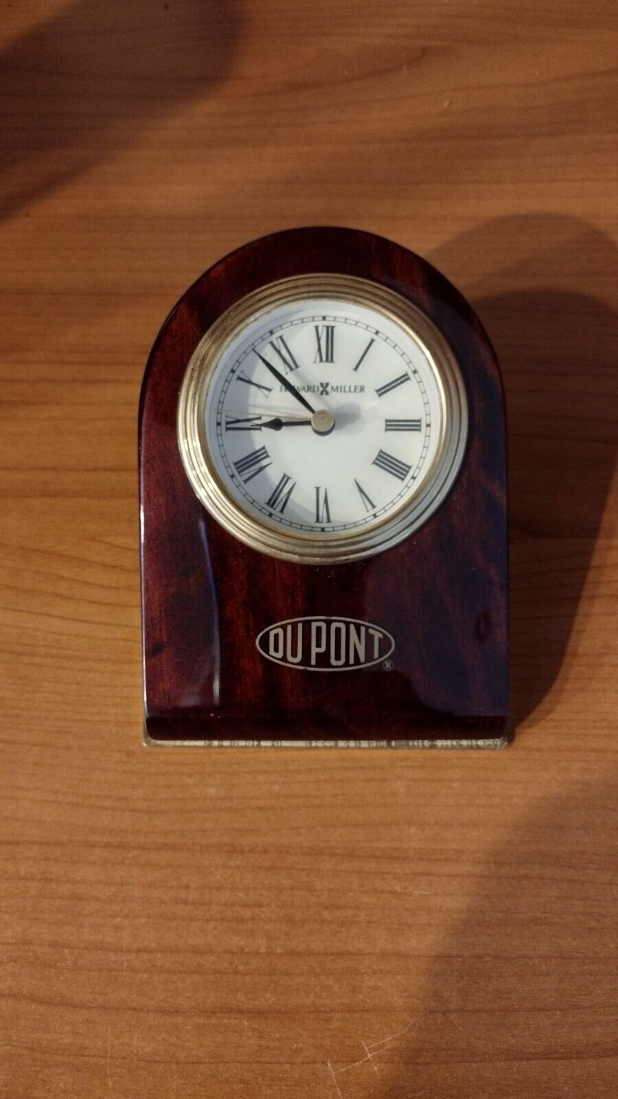 Vintage Howard Miller Du Pont Bristol Wedge Rosewood Desk Clock New Battery!