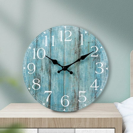 Wall Clocks Battery Operated Silent Non-Ticking, Vintage Round Clock Decorative for Home Kitchen Living Room Office Bathroom Bedroom