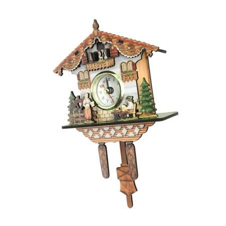 Wall Cuckoo Clocks Black Forest Wooden Cuckoo Clock Forest Hand-Carved Cuckoo Clock Decor