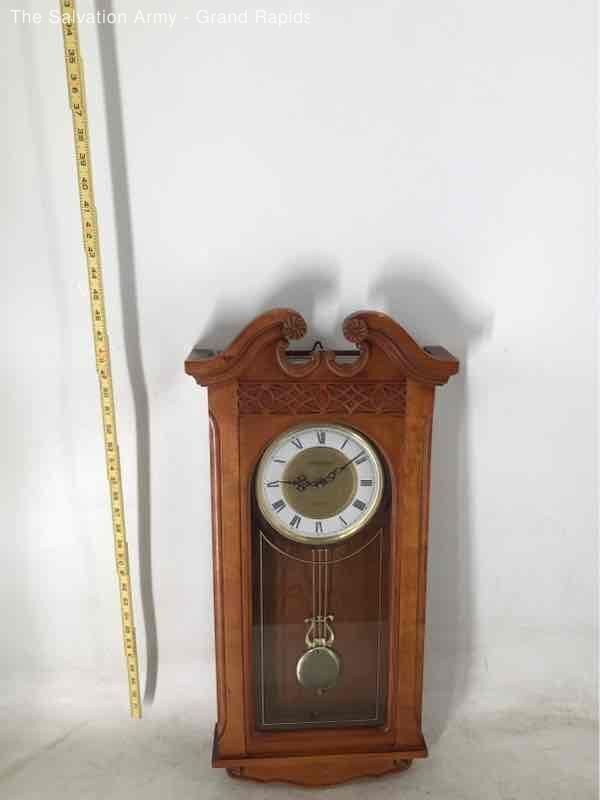 Westminster Brown Wooden Decorative Quartz Wall Pendulum Shelf Clock