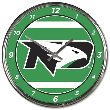 WinCraft North Dakota Chrome Wall Clock