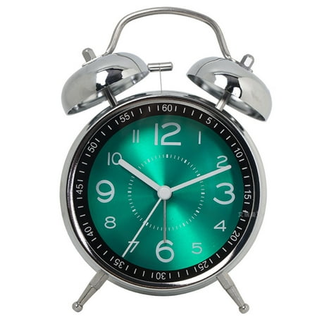 Wrought iron student small alarm clock, children's mute fashion desk clock, creative quartz clock