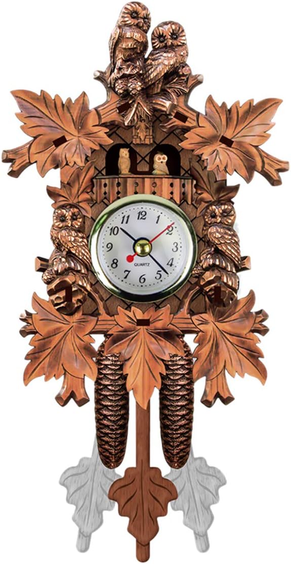 Yinuoday Cuckoo Clock, Big Wall Clock Battery-Operated Vintage Coo Coo Clock for Home Kitchen Bathroom Décor