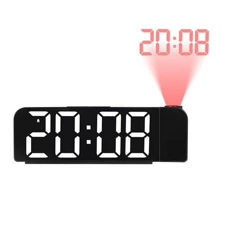 Zmlmlly Door Mat Digital Alarm Clock Set 3 Levels Screen Projection Temperature Display 180 Degrees Projection Date