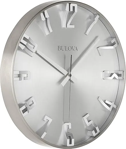 Bulova C4846 Director Wall Clock, Satin Pewter Finish