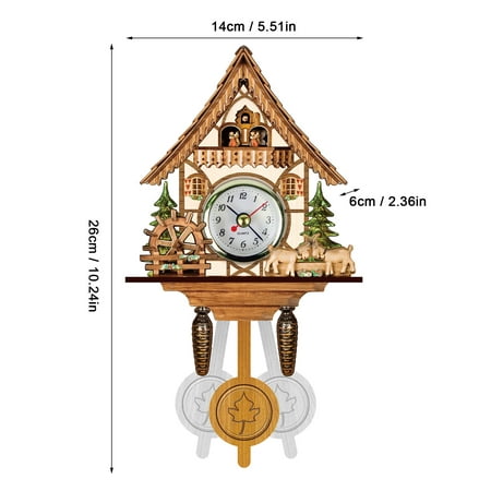 clock radios light blue room decor silent mantel clock Cuckoo Wall Clock Chime Alarm Retro Wooden Living Room magnetic clock room wall decor extra large digital wall clock