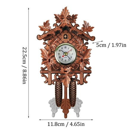 Cuckoo Cuckoo Wall Clock Chime Alarm Clock Retro Clock Wooden Living Room Clock