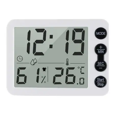 Designice Sardfxul Digital Wall Clock Suction Cup Waterproof Kitchen Bathroom Temperature Humidity Sensor for Time Display Watch Shower Clock