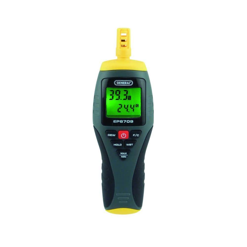 Digital Thermo Hygrometer Psychrometer for Ambient Temperature Relative Humidity Dew Point and...
